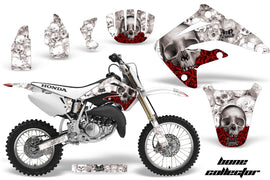 Dirt Bike Graphics Kit MX Decal Wrap For Honda CR85 CR 85 2003-2007 BONES WHITE-atv motorcycle utv parts accessories gear helmets jackets gloves pantsAll Terrain Depot