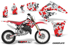 Dirt Bike Graphics Kit MX Decal Wrap For Honda CR85 CR 85 2003-2007 CAMOPLATE RED-atv motorcycle utv parts accessories gear helmets jackets gloves pantsAll Terrain Depot