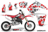 Dirt Bike Graphics Kit MX Decal Wrap For Honda CR85 CR 85 2003-2007 CAMOPLATE RED