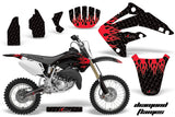 Dirt Bike Graphics Kit MX Decal Wrap For Honda CR85 CR 85 2003-2007 DIAMOND FLAMES RED BLACK