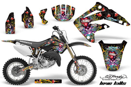 Dirt Bike Graphics Kit MX Decal Wrap For Honda CR85 CR 85 2003-2007 EDHLK BLACK-atv motorcycle utv parts accessories gear helmets jackets gloves pantsAll Terrain Depot