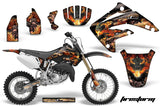 Dirt Bike Graphics Kit MX Decal Wrap For Honda CR85 CR 85 2003-2007 FIRESTORM BLACK