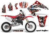 Dirt Bike Graphics Kit MX Decal Wrap For Honda CR85 CR 85 2003-2007 HATTER SILVER RED