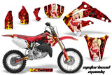 Dirt Bike Graphics Kit MX Decal Wrap For Honda CR85 CR 85 2003-2007 MOTO MANDY RED