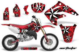 Dirt Bike Graphics Kit MX Decal Wrap For Honda CR85 CR 85 2003-2007 NORTHSTAR RED-atv motorcycle utv parts accessories gear helmets jackets gloves pantsAll Terrain Depot