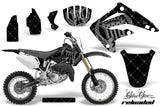 Dirt Bike Graphics Kit MX Decal Wrap For Honda CR85 CR 85 2003-2007 RELOADED SILVER BLACK