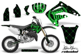 Dirt Bike Graphics Kit MX Decal Wrap For Honda CR85 CR 85 2003-2007 RELOADED GREEN BLACK