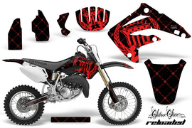 Dirt Bike Graphics Kit MX Decal Wrap For Honda CR85 CR 85 2003-2007 RELOADED RED BLACK-atv motorcycle utv parts accessories gear helmets jackets gloves pantsAll Terrain Depot