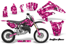 Graphics Kit MX Decal Wrap + # Plates For Honda CR85 CR 85 2003-2007 BUTTERFLIES WHITE PINK-atv motorcycle utv parts accessories gear helmets jackets gloves pantsAll Terrain Depot