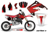 Graphics Kit MX Decal Wrap + # Plates For Honda CR85 CR 85 2003-2007 CARBONX RED