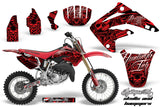 Graphics Kit MX Decal Wrap + # Plates For Honda CR85 CR 85 2003-2007 HISH RED