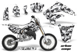 Graphics Kit MX Decal Wrap + # Plates For Honda CR85 CR 85 2003-2007 URBAN CAMO WHITE