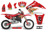 Graphics Kit MX Decal Wrap + # Plates For Honda CR85 CR 85 2003-2007 VEGAS RED