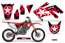 Load image into Gallery viewer, Dirt Bike Graphics Kit Decal Sticker Wrap For Honda CRF250R 2004-2009 TORN RED-atv motorcycle utv parts accessories gear helmets jackets gloves pantsAll Terrain Depot