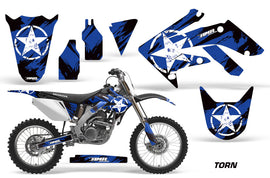 Dirt Bike Graphics Kit Decal Sticker Wrap For Honda CRF250R 2004-2009 TORN BLUE-atv motorcycle utv parts accessories gear helmets jackets gloves pantsAll Terrain Depot