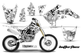 Dirt Bike Graphics Kit Decal Sticker Wrap For Honda CRF150R 2007-2016 BUTTERFLIES BLACK WHITE-atv motorcycle utv parts accessories gear helmets jackets gloves pantsAll Terrain Depot