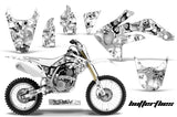Dirt Bike Graphics Kit Decal Sticker Wrap For Honda CRF150R 2007-2016 BUTTERFLIES BLACK WHITE