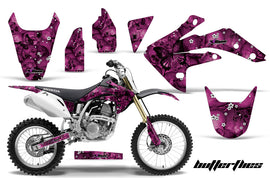 Dirt Bike Graphics Kit Decal Sticker Wrap For Honda CRF150R 2007-2016 BUTTERFLIES BLACK PURPLE-atv motorcycle utv parts accessories gear helmets jackets gloves pantsAll Terrain Depot