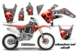 Dirt Bike Graphics Kit Decal Sticker Wrap For Honda CRF150R 2007-2016 CHECKERED RED SILVER