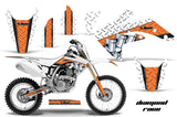 Dirt Bike Graphics Kit Decal Sticker Wrap For Honda CRF150R 2007-2016 DIAMOND RACE ORANGE WHITE