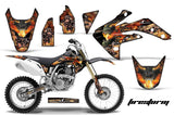 Dirt Bike Graphics Kit Decal Sticker Wrap For Honda CRF150R 2007-2016 FIRESTORM BLACK