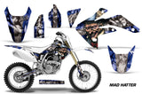 Dirt Bike Graphics Kit Decal Sticker Wrap For Honda CRF150R 2007-2016 HATTER SILVER BLUE