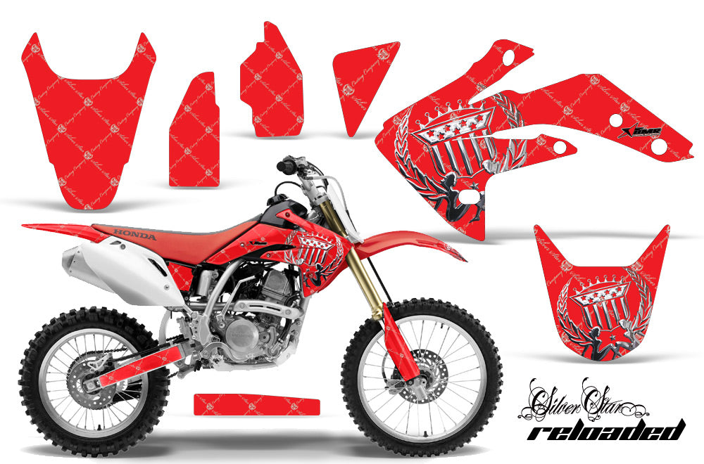 Dirt Bike Graphics Kit Decal Sticker Wrap For Honda CRF150R 2007-2016 RELOADED CHROME RED-atv motorcycle utv parts accessories gear helmets jackets gloves pantsAll Terrain Depot
