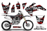 Dirt Bike Graphics Kit Decal Sticker Wrap For Honda CRF150R 2007-2016 SSSH RED BLACK