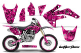 Graphics Kit Decal Sticker Wrap + # Plates For Honda CRF150R 2007-2016 BUTTERFLIES BLACK PINK