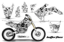 Graphics Kit Decal Sticker Wrap + # Plates For Honda CRF150R 2007-2016 BUTTERFLIES BLACK WHITE-atv motorcycle utv parts accessories gear helmets jackets gloves pantsAll Terrain Depot