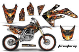 Graphics Kit Decal Sticker Wrap + # Plates For Honda CRF150R 2007-2016 FIRESTORM BLACK