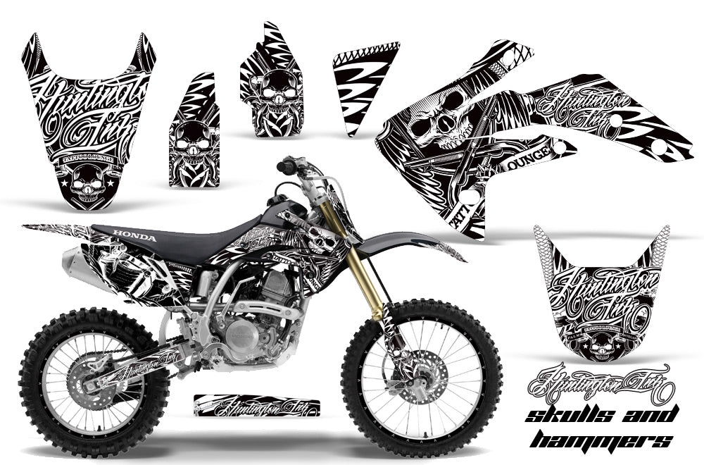 Graphics Kit Decal Sticker Wrap + # Plates For Honda CRF150R 2007-2016 HISH WHITE-atv motorcycle utv parts accessories gear helmets jackets gloves pantsAll Terrain Depot