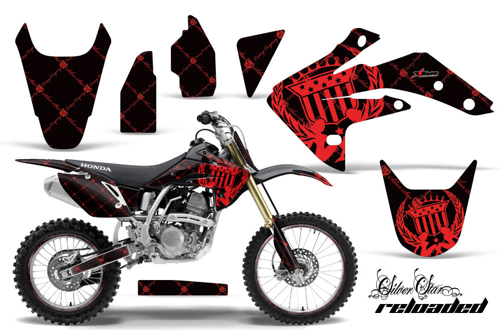 Graphics Kit Decal Sticker Wrap + # Plates For Honda CRF150R 2007-2016 RELOADED RED BLACK-atv motorcycle utv parts accessories gear helmets jackets gloves pantsAll Terrain Depot