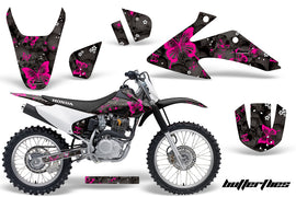 Dirt Bike Graphics Kit Decal Wrap For Honda CRF150 CRF230F 2008-2014 BUTTERFLIES PINK BLACK-atv motorcycle utv parts accessories gear helmets jackets gloves pantsAll Terrain Depot
