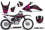Dirt Bike Graphics Kit Decal Wrap For Honda CRF150 CRF230F 2008-2014 BUTTERFLIES PINK BLACK