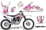 Dirt Bike Graphics Kit Decal Wrap For Honda CRF150 CRF230F 2008-2014 BUTTERFLIES PINK WHITE