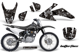 Dirt Bike Graphics Kit Decal Wrap For Honda CRF150 CRF230F 2008-2014 BUTTERFLIES SILVER BLACK-atv motorcycle utv parts accessories gear helmets jackets gloves pantsAll Terrain Depot