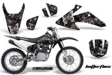 Dirt Bike Graphics Kit Decal Wrap For Honda CRF150 CRF230F 2008-2014 BUTTERFLIES SILVER BLACK