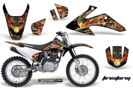 Dirt Bike Graphics Kit Decal Wrap For Honda CRF150 CRF230F 2008-2014 FIRESTORM BLACK-atv motorcycle utv parts accessories gear helmets jackets gloves pantsAll Terrain Depot