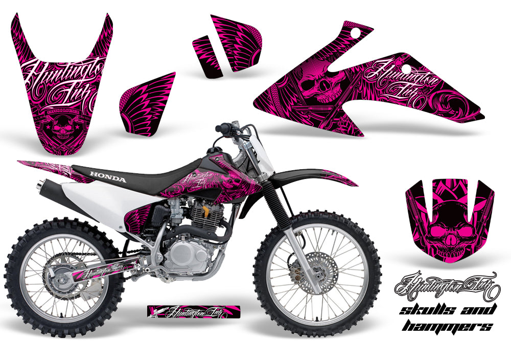 Dirt Bike Graphics Kit Decal Wrap For Honda CRF150 CRF230F 2008-2014 HISH PINK-atv motorcycle utv parts accessories gear helmets jackets gloves pantsAll Terrain Depot