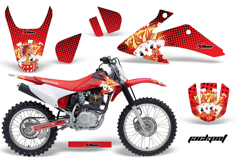 Dirt Bike Graphics Kit Decal Wrap For Honda CRF150 CRF230F 2008-2014 JACKPOT RED-atv motorcycle utv parts accessories gear helmets jackets gloves pantsAll Terrain Depot