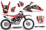 Dirt Bike Graphics Kit Decal Wrap For Honda CRF150 CRF230F 2008-2014 HATTER SILVER RED