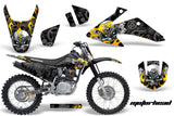 Dirt Bike Graphics Kit Decal Wrap For Honda CRF150 CRF230F 2008-2014 MOTORHEAD BLACK