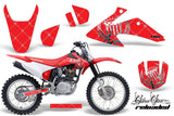 Dirt Bike Graphics Kit Decal Wrap For Honda CRF150 CRF230F 2008-2014 RELOADED CHROME RED