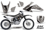 Dirt Bike Graphics Kit Decal Wrap For Honda CRF150 CRF230F 2008-2014 TRIBAL BLACK SILVER