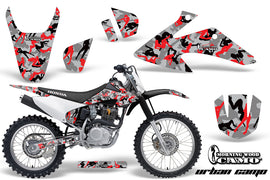 Dirt Bike Graphics Kit Decal Wrap For Honda CRF150 CRF230F 2008-2014 URBAN CAMO RED-atv motorcycle utv parts accessories gear helmets jackets gloves pantsAll Terrain Depot