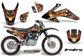 Graphics Kit Decal Wrap + # Plates For Honda CRF150 CRF230F 2008-2014 FIRESTORM BLACK-atv motorcycle utv parts accessories gear helmets jackets gloves pantsAll Terrain Depot