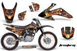 Graphics Kit Decal Wrap + # Plates For Honda CRF150 CRF230F 2008-2014 FIRESTORM BLACK