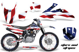Graphics Kit Decal Wrap + # Plates For Honda CRF150 CRF230F 2008-2014 USA FLAG-atv motorcycle utv parts accessories gear helmets jackets gloves pantsAll Terrain Depot