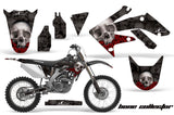 Dirt Bike Graphics Kit Decal Sticker Wrap For Honda CRF250R 2004-2009 BONES BLACK